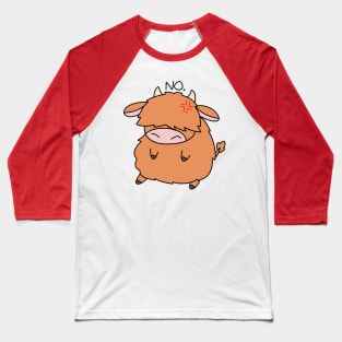 "No" Highland Cow Baseball T-Shirt